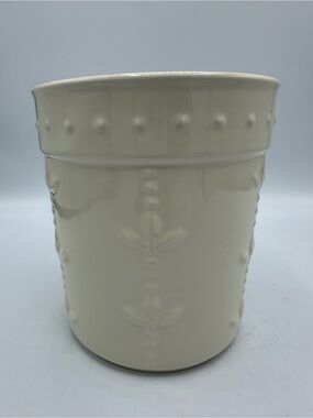 Signature Housewares Sorrento Utensil Tool Jar Ivory Country Cottage Core
